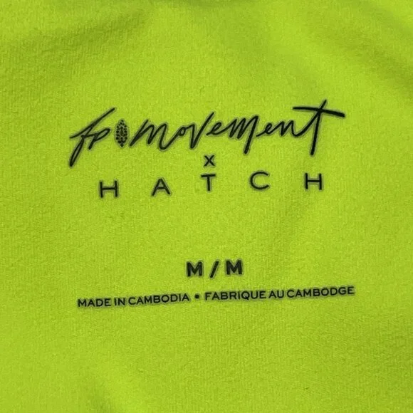 NWT $68 Free People X Hatch Maternity Square Neck Bra Size Medium Neon Yellow - Picture 10 of 15